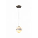 Avenue Lighting - HF2900-AB - One Light Pendant - Sedona - Alabaster / Aged Brass