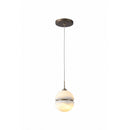Avenue Lighting - HF2900-AB - One Light Pendant - Sedona - Alabaster / Aged Brass