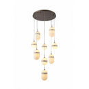 Avenue Lighting - HF2909-AB - Nine Light Pendant - Sedona - Alabaster / Aged Brass