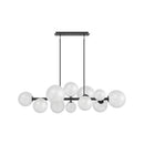 Avenue Lighting - HF4222-BK-WHT - 12 Light Chandelier - Delilah - Black