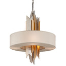 Corbett Lighting - 207-46-SS/WSL/GL - Six Light Pendant - Modernist - Pol Ss W Silver/Gold Leaf