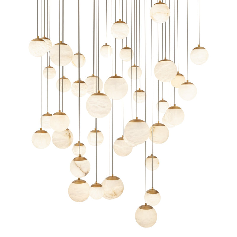 LED Pendant<br /><span style="color:#4AB0CE;">Entrega: 8-9 semanas en USA</span><br /><span style="color:#4AB0CE;font-size:60%;">PREGUNTE POR ENTREGA EN PANAMA</span><br />Collection: Pisces<br />Finish: Aged Brass