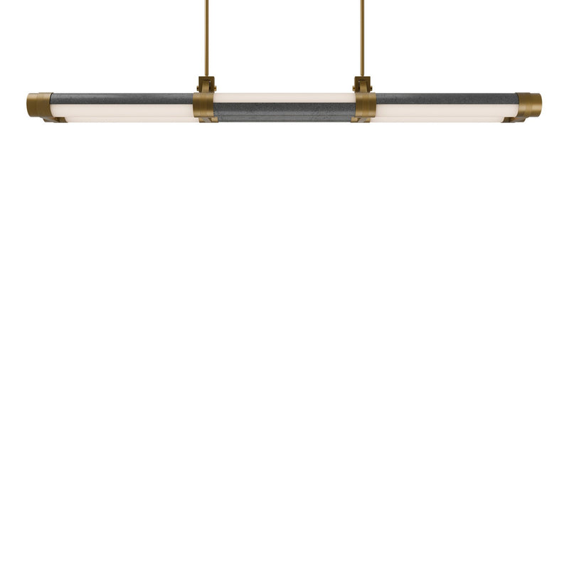 Modern Forms - PD-6548-35-BV/AB - LED Linear Pendant - Catania - Bassalt Stone/Aged Brass
