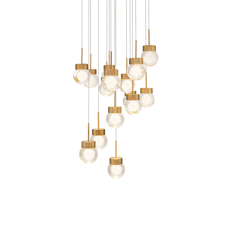 LED Pendant<br /><span style="color:#4AB0CE;">Entrega: 4-10 dias en USA</span><br /><span style="color:#4AB0CE;font-size:60%;">PREGUNTE POR ENTREGA EN PANAMA</span><br />Collection: Double Bubble<br />Finish: Aged Brass