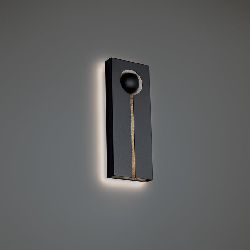 Modern Forms - WS-W20516-BK/BN - LED Outdoor Wall Sconce - Keyhole - Black/Textured Brushed Nickel
