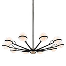 Troy Lighting - F7166-TBK/PN - Ten Light Chandelier - Ace - Textured Black & Polish Nickel