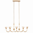 Kalco - 525361MG - Eight Light Island Pendant - FLORA - Modern Gold