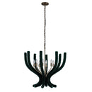 Kalco - 525955BCG/GRN - Eight Light Chandelier - CORAL - Brushed Champagne Gold