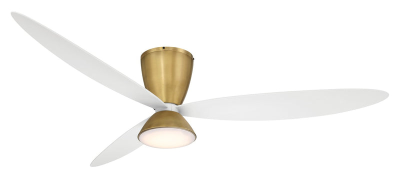 Minka Aire - F468L-LBR/WHF - 58"Ceiling Fan - Hourglass - Legacy Brass W/Flat White