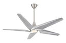 Minka Aire - F638L-BN/SL - 60"Ceiling Fan - Switch - Brushed Nickel With Silver Blades