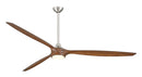 Minka Aire - F763L-BN/DK - 84"Ceiling Fan - Pierce - Brushed Nickel With Distressed Koa Blades