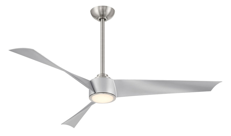 Minka Aire - F774L-BN/SL - 56"Ceiling Fan - Pike - Brushed Nickel With Silver Blades