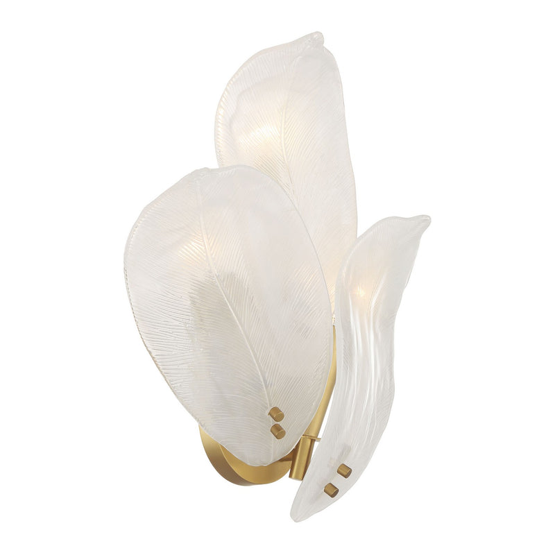 Three Light Wall Sconce<br /><span style="color:#4AB0CE;">Entrega: 4-10 dias en USA</span><br /><span style="color:#4AB0CE;font-size:60%;">PREGUNTE POR ENTREGA EN PANAMA</span><br />Collection: Orchid<br />Finish: Legacy Brass