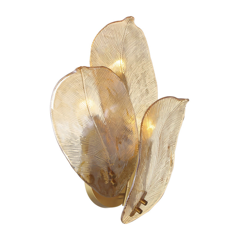 Three Light Wall Sconce<br /><span style="color:#4AB0CE;">Entrega: 4-10 dias en USA</span><br /><span style="color:#4AB0CE;font-size:60%;">PREGUNTE POR ENTREGA EN PANAMA</span><br />Collection: Orchid<br />Finish: Legacy Brass