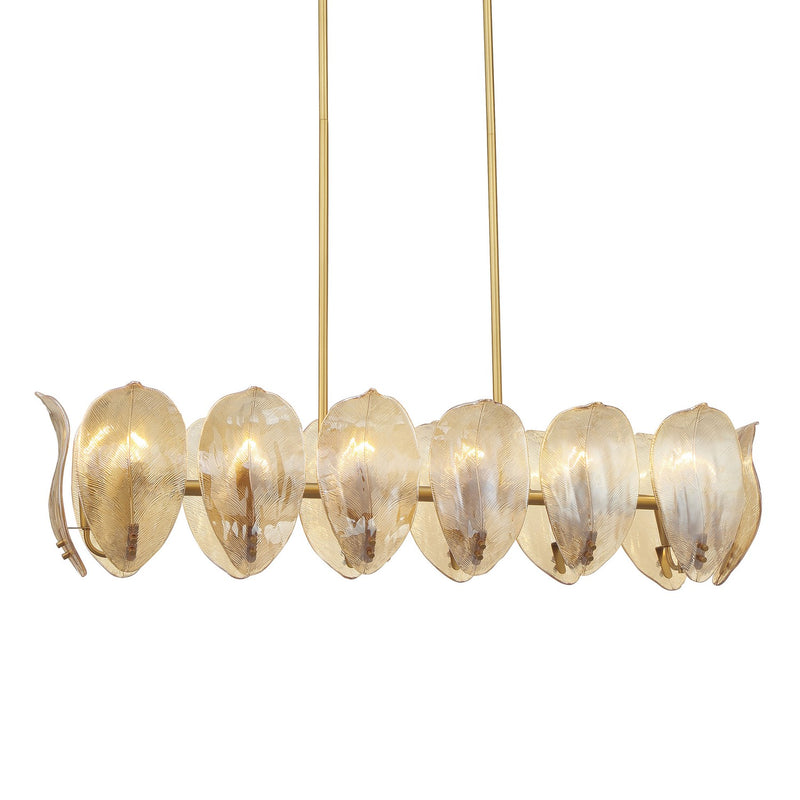 14 Light Island Pendant<br /><span style="color:#4AB0CE;">Entrega: 4-10 dias en USA</span><br /><span style="color:#4AB0CE;font-size:60%;">PREGUNTE POR ENTREGA EN PANAMA</span><br />Collection: Orchid<br />Finish: Legacy Brass