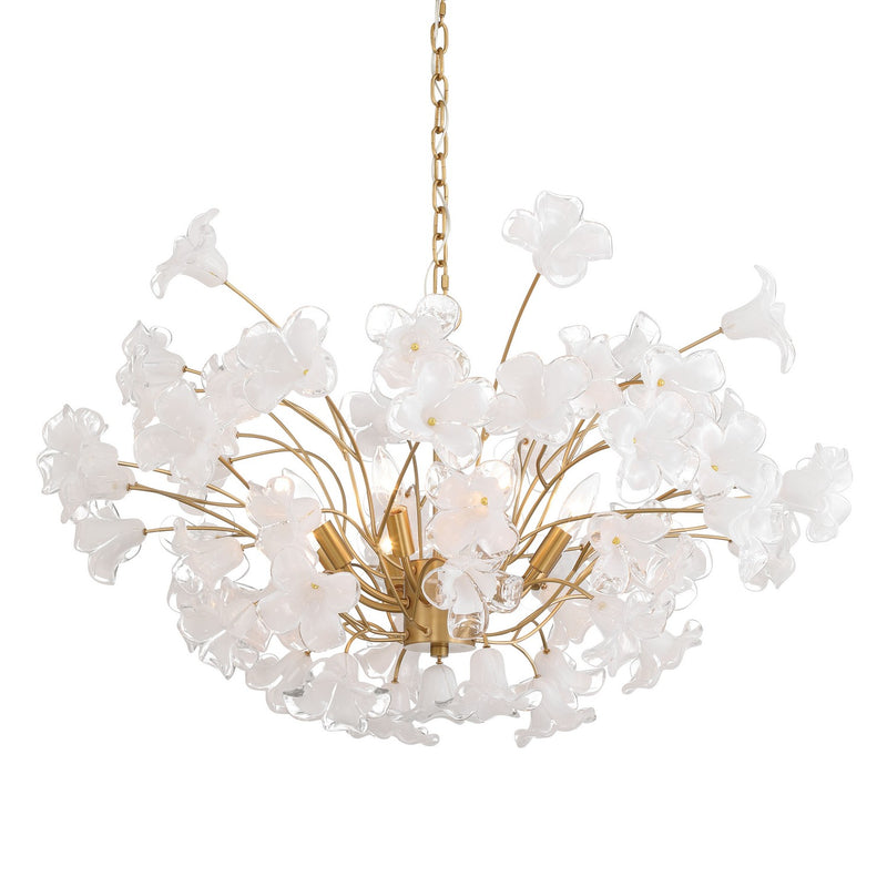 Eight Light Chandelier<br /><span style="color:#4AB0CE;">Entrega: 4-10 dias en USA</span><br /><span style="color:#4AB0CE;font-size:60%;">PREGUNTE POR ENTREGA EN PANAMA</span><br />Collection: Bloome<br />Finish: Legacy Brass