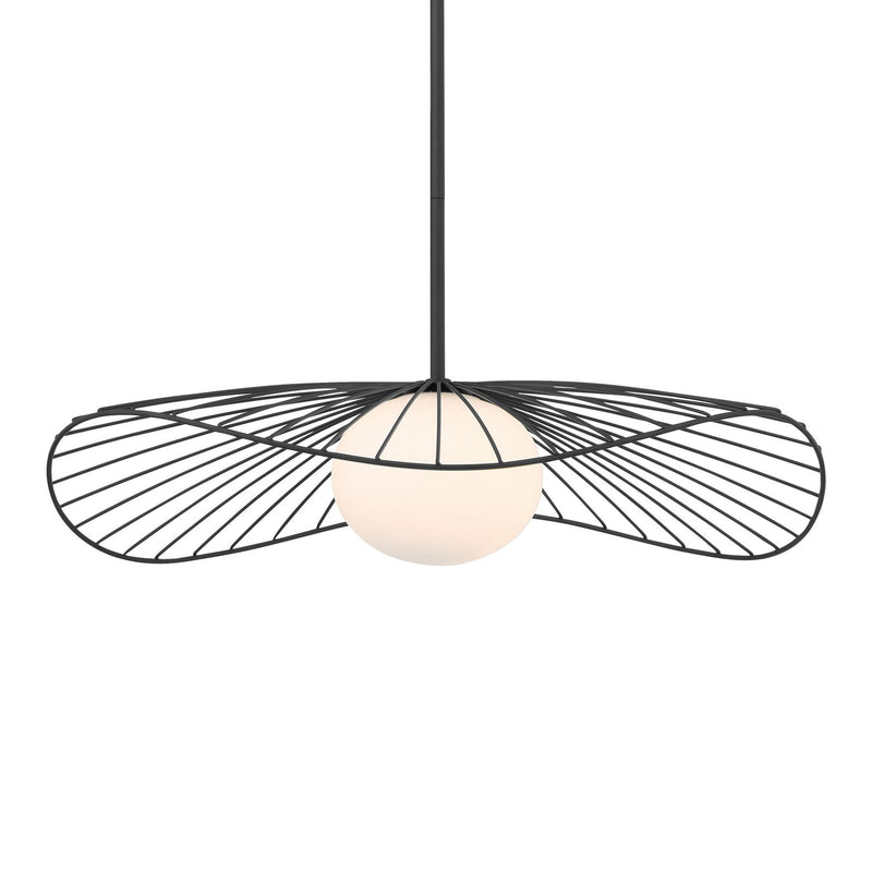 One Light Pendant<br /><span style="color:#4AB0CE;">Entrega: 4-10 dias en USA</span><br /><span style="color:#4AB0CE;font-size:60%;">PREGUNTE POR ENTREGA EN PANAMA</span><br />Collection: Langley<br />Finish: Dark Matte Black