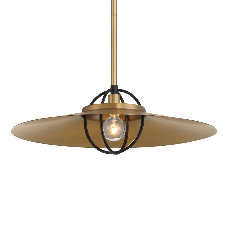 One Light Pendant<br /><span style="color:#4AB0CE;">Entrega: 4-10 dias en USA</span><br /><span style="color:#4AB0CE;font-size:60%;">PREGUNTE POR ENTREGA EN PANAMA</span><br />Collection: Newburie<br />Finish: Legacy Brass