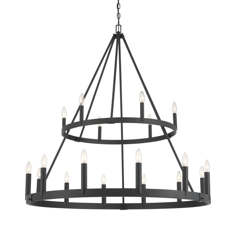 18 Light Chandelier<br /><span style="color:#4AB0CE;">Entrega: 11-12 semanas en USA</span><br /><span style="color:#4AB0CE;font-size:60%;">PREGUNTE POR ENTREGA EN PANAMA</span><br />Collection: Dutton<br />Finish: Coal Black