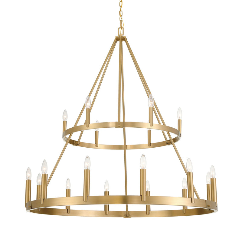 18 Light Chandelier<br /><span style="color:#4AB0CE;">Entrega: 11-12 semanas en USA</span><br /><span style="color:#4AB0CE;font-size:60%;">PREGUNTE POR ENTREGA EN PANAMA</span><br />Collection: Dutton<br />Finish: Signature Brass