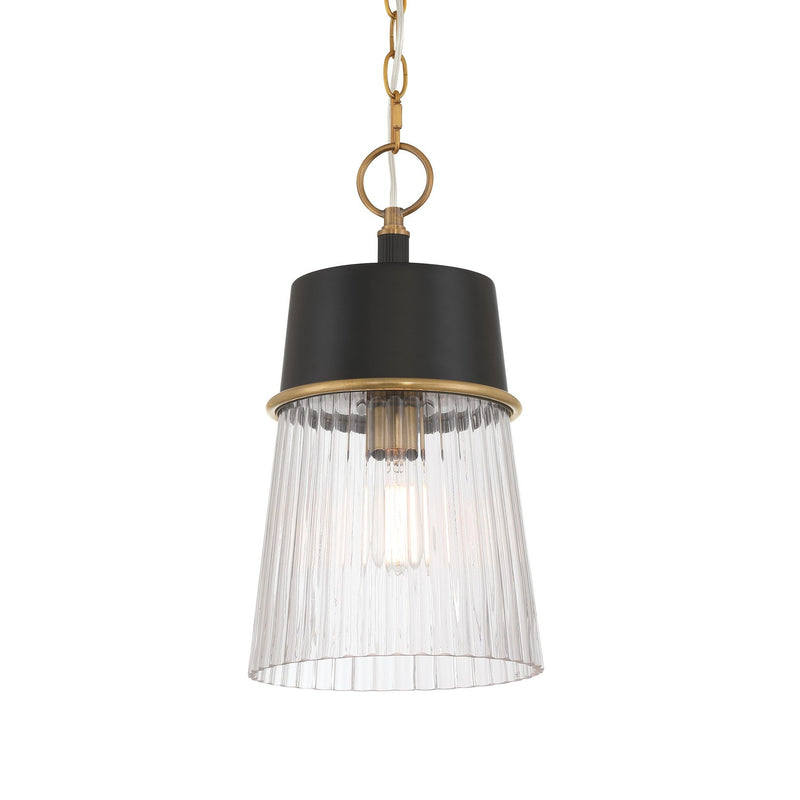 One Light Pendant<br /><span style="color:#4AB0CE;">Entrega: 21-22 semanas en USA</span><br /><span style="color:#4AB0CE;font-size:60%;">PREGUNTE POR ENTREGA EN PANAMA</span><br />Collection: Stamford<br />Finish: Dark Matte Black