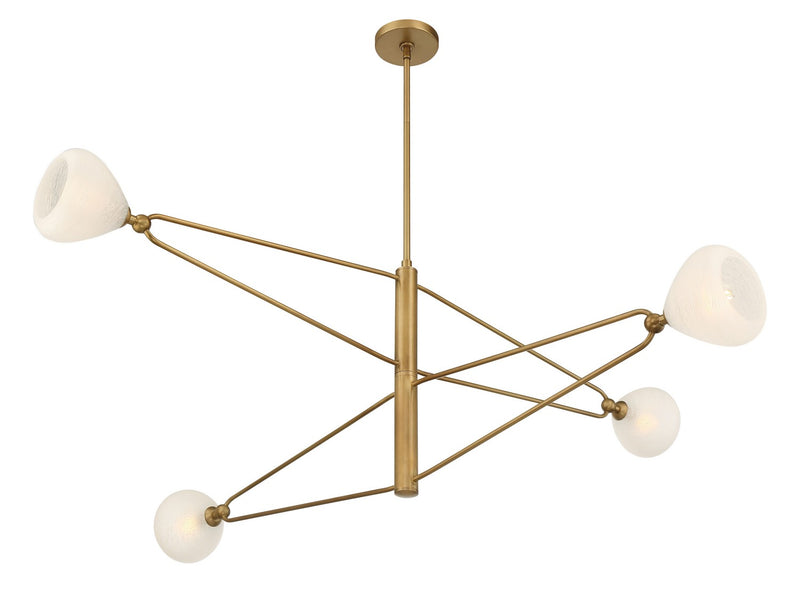 Four Light Chandelier<br /><span style="color:#4AB0CE;">Entrega: 4-10 dias en USA</span><br /><span style="color:#4AB0CE;font-size:60%;">PREGUNTE POR ENTREGA EN PANAMA</span><br />Collection: Orion<br />Finish: Legacy Brass