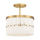 Three Light Convertible Semi-Flush<br /><span style="color:#4AB0CE;">Entrega: 4-10 dias en USA</span><br /><span style="color:#4AB0CE;font-size:60%;">PREGUNTE POR ENTREGA EN PANAMA</span><br />Collection: Coronelle<br />Finish: Legacy Brass
