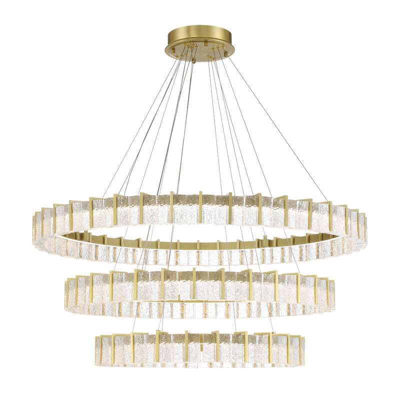 LED Chandelier<br /><span style="color:#4AB0CE;">Entrega: 4-10 dias en USA</span><br /><span style="color:#4AB0CE;font-size:60%;">PREGUNTE POR ENTREGA EN PANAMA</span><br />Collection: Sevryn<br />Finish: Soft Brass