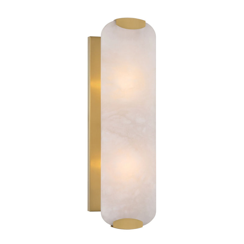 Two Light Wall Sconce<br /><span style="color:#4AB0CE;">Entrega: 4-5 semanas en USA</span><br /><span style="color:#4AB0CE;font-size:60%;">PREGUNTE POR ENTREGA EN PANAMA</span><br />Collection: Glowstone<br />Finish: Legacy Brass