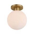One Light Flush Mount<br /><span style="color:#4AB0CE;">Entrega: 12-13 semanas en USA</span><br /><span style="color:#4AB0CE;font-size:60%;">PREGUNTE POR ENTREGA EN PANAMA</span><br />Collection: Fenton<br />Finish: Legacy Brass