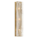 Three Light Vanity<br /><span style="color:#4AB0CE;">Entrega: 17-18 semanas en USA</span><br /><span style="color:#4AB0CE;font-size:60%;">PREGUNTE POR ENTREGA EN PANAMA</span><br />Collection: Veil<br />Finish: Legacy Brass