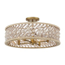 Four Light Semi Flush Mount<br /><span style="color:#4AB0CE;">Entrega: 4-10 dias en USA</span><br /><span style="color:#4AB0CE;font-size:60%;">PREGUNTE POR ENTREGA EN PANAMA</span><br />Collection: Horsmore<br />Finish: Painted Legacy Brass