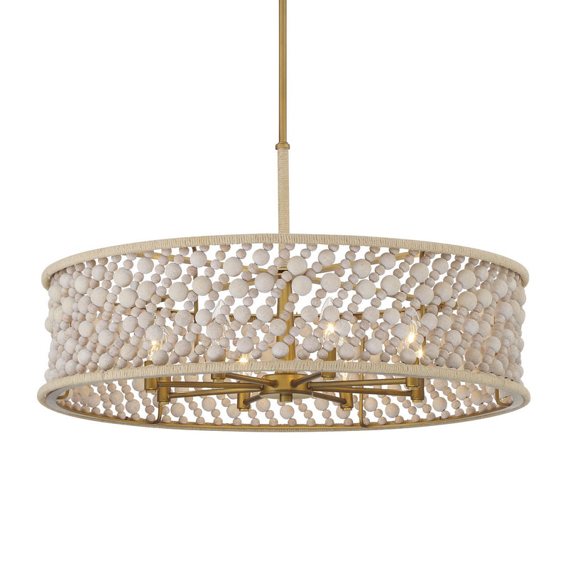 Eight Light Pendant<br /><span style="color:#4AB0CE;">Entrega: 4-10 dias en USA</span><br /><span style="color:#4AB0CE;font-size:60%;">PREGUNTE POR ENTREGA EN PANAMA</span><br />Collection: Horsmore<br />Finish: Painted Legacy Brass