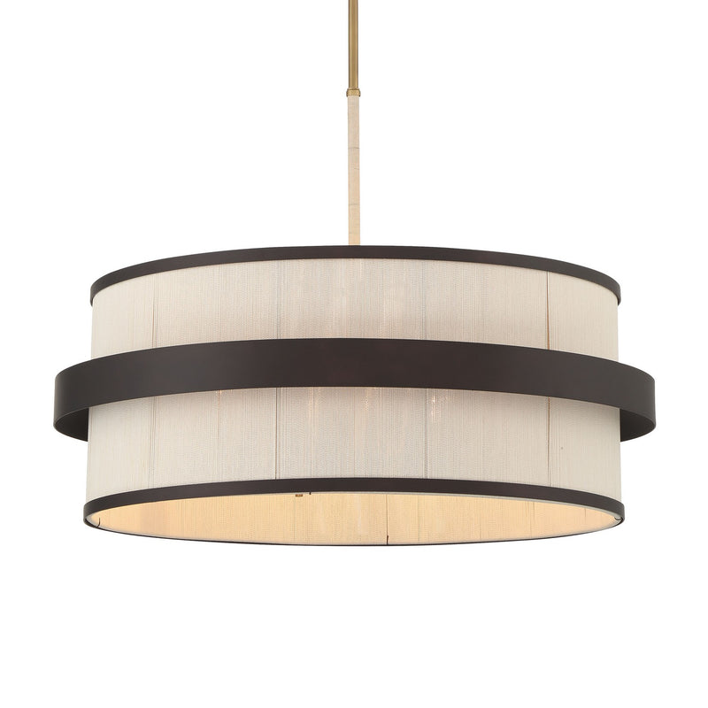 Six Light Pendant<br /><span style="color:#4AB0CE;">Entrega: 6-7 semanas en USA</span><br /><span style="color:#4AB0CE;font-size:60%;">PREGUNTE POR ENTREGA EN PANAMA</span><br />Collection: Harbor Wrap<br />Finish: Dark Bronze