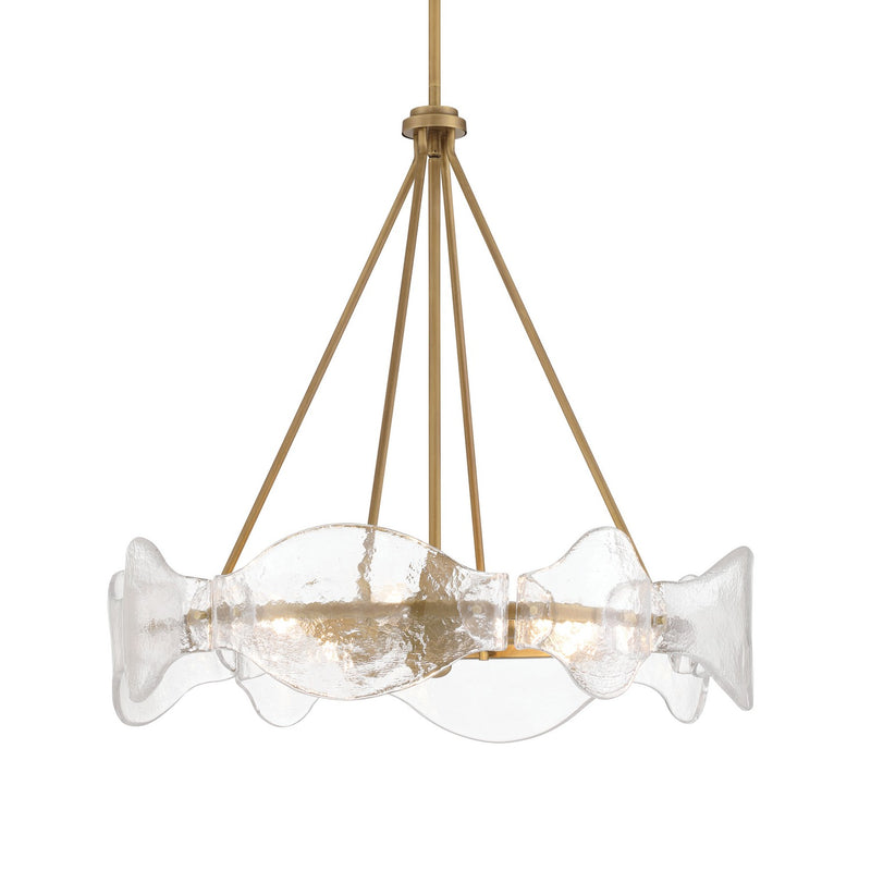 Six Light Pendant<br /><span style="color:#4AB0CE;">Entrega: 4-10 dias en USA</span><br /><span style="color:#4AB0CE;font-size:60%;">PREGUNTE POR ENTREGA EN PANAMA</span><br />Collection: Elora<br />Finish: Legacy Brass