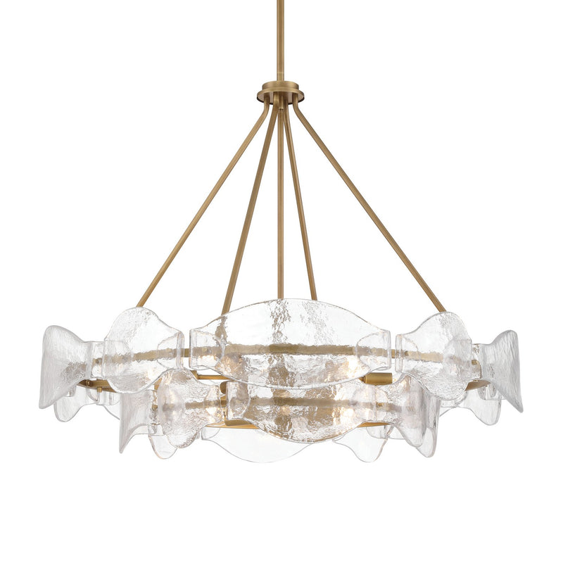12 Light Pendant<br /><span style="color:#4AB0CE;">Entrega: 4-10 dias en USA</span><br /><span style="color:#4AB0CE;font-size:60%;">PREGUNTE POR ENTREGA EN PANAMA</span><br />Collection: Elora<br />Finish: Legacy Brass