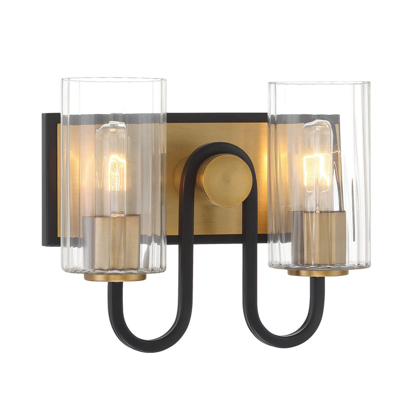 Two Light Vanity<br /><span style="color:#4AB0CE;">Entrega: 4-10 dias en USA</span><br /><span style="color:#4AB0CE;font-size:60%;">PREGUNTE POR ENTREGA EN PANAMA</span><br />Collection: Orla<br />Finish: Legacy Brass