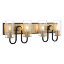 Four Light Vanity<br /><span style="color:#4AB0CE;">Entrega: 4-10 dias en USA</span><br /><span style="color:#4AB0CE;font-size:60%;">PREGUNTE POR ENTREGA EN PANAMA</span><br />Collection: Orla<br />Finish: Legacy Brass
