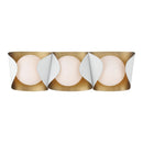 Three Light Vanity<br /><span style="color:#4AB0CE;">Entrega: 4-10 dias en USA</span><br /><span style="color:#4AB0CE;font-size:60%;">PREGUNTE POR ENTREGA EN PANAMA</span><br />Collection: Flare<br />Finish: Sand White