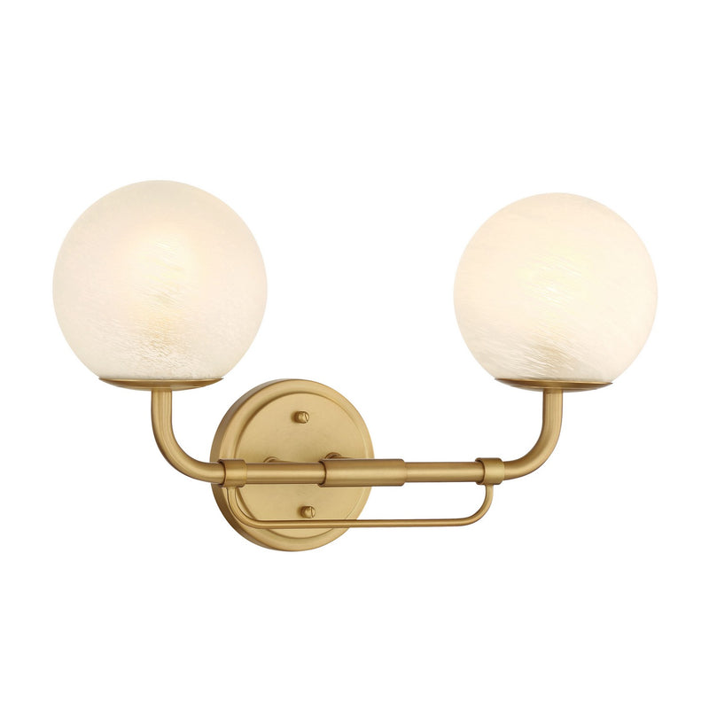 Two Light Vanity<br /><span style="color:#4AB0CE;">Entrega: 4-10 dias en USA</span><br /><span style="color:#4AB0CE;font-size:60%;">PREGUNTE POR ENTREGA EN PANAMA</span><br />Collection: Whitehall<br />Finish: Legacy Brass