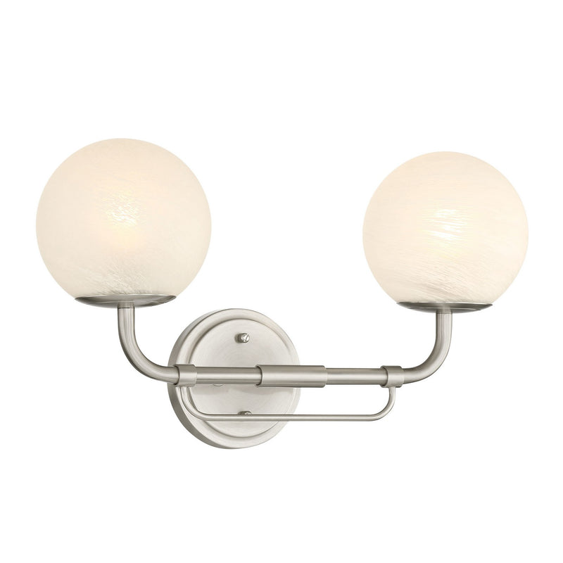 Two Light Vanity<br /><span style="color:#4AB0CE;">Entrega: 4-10 dias en USA</span><br /><span style="color:#4AB0CE;font-size:60%;">PREGUNTE POR ENTREGA EN PANAMA</span><br />Collection: Whitehall<br />Finish: Brushed Nickel