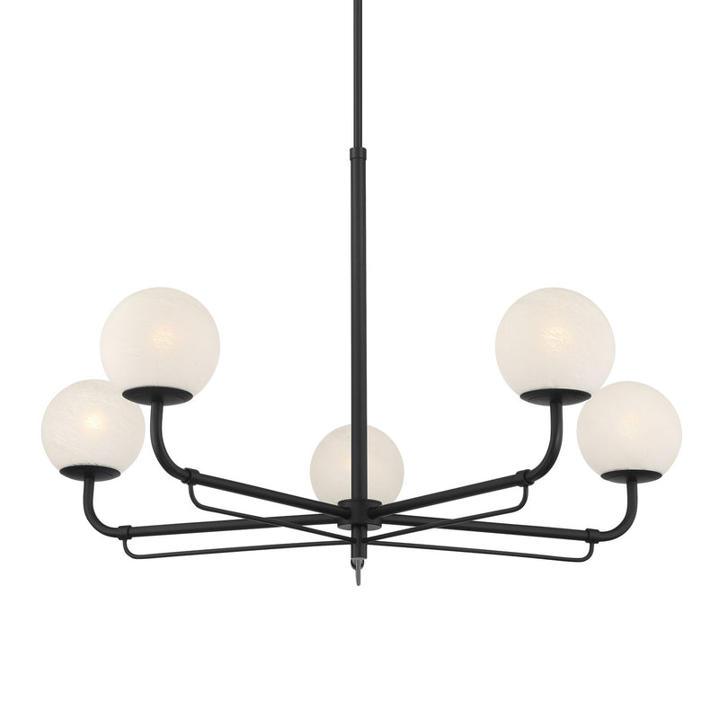 Five Light Chandelier<br /><span style="color:#4AB0CE;">Entrega: 4-10 dias en USA</span><br /><span style="color:#4AB0CE;font-size:60%;">PREGUNTE POR ENTREGA EN PANAMA</span><br />Collection: Whitehall<br />Finish: Dark Matte Black