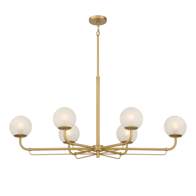 Six Light Island Pendant<br /><span style="color:#4AB0CE;">Entrega: 5-6 semanas en USA</span><br /><span style="color:#4AB0CE;font-size:60%;">PREGUNTE POR ENTREGA EN PANAMA</span><br />Collection: Whitehall<br />Finish: Legacy Brass