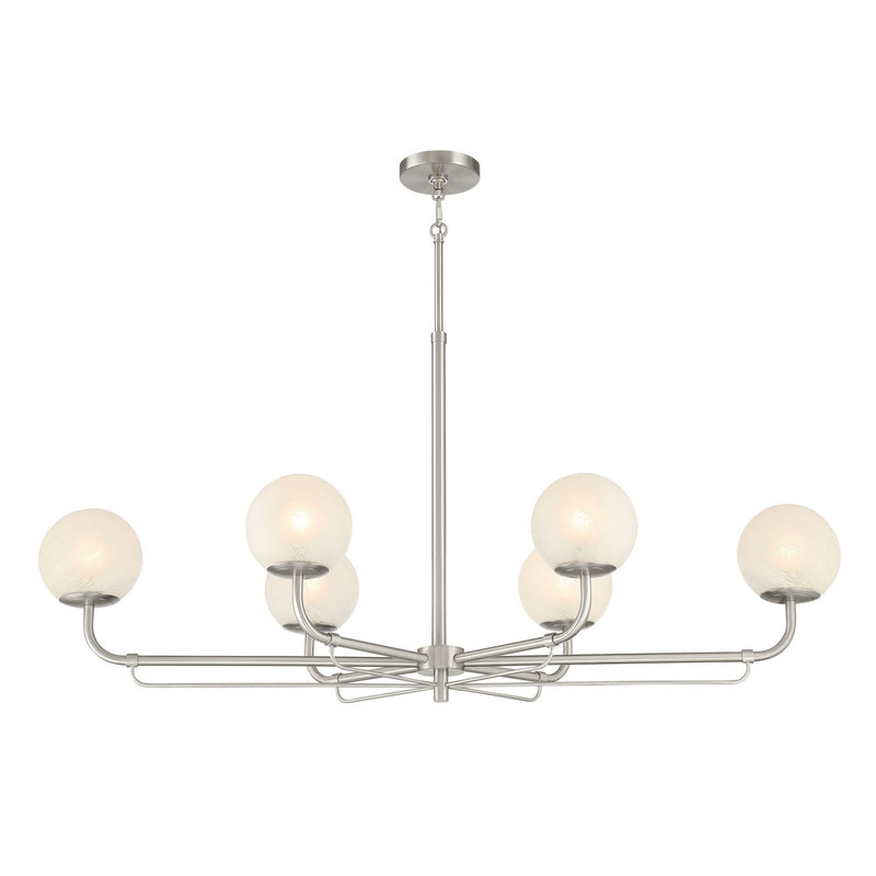 Six Light Island Pendant<br /><span style="color:#4AB0CE;">Entrega: 4-10 dias en USA</span><br /><span style="color:#4AB0CE;font-size:60%;">PREGUNTE POR ENTREGA EN PANAMA</span><br />Collection: Whitehall<br />Finish: Brushed Nickel