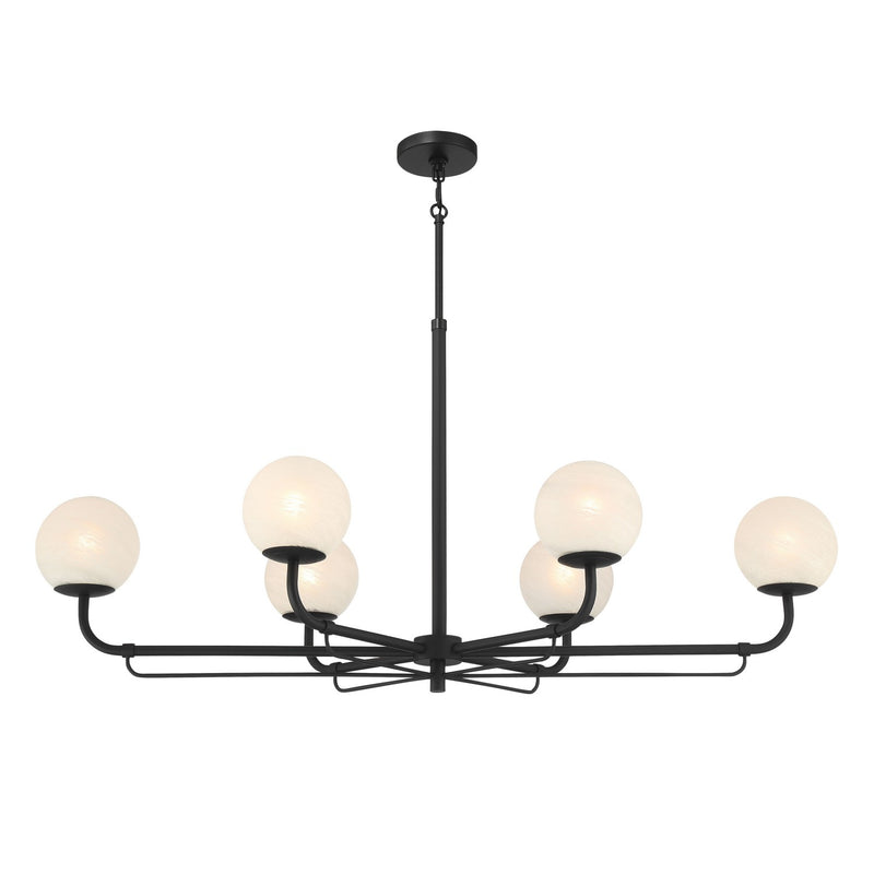 Six Light Island Pendant<br /><span style="color:#4AB0CE;">Entrega: 4-10 dias en USA</span><br /><span style="color:#4AB0CE;font-size:60%;">PREGUNTE POR ENTREGA EN PANAMA</span><br />Collection: Whitehall<br />Finish: Dark Matte Black