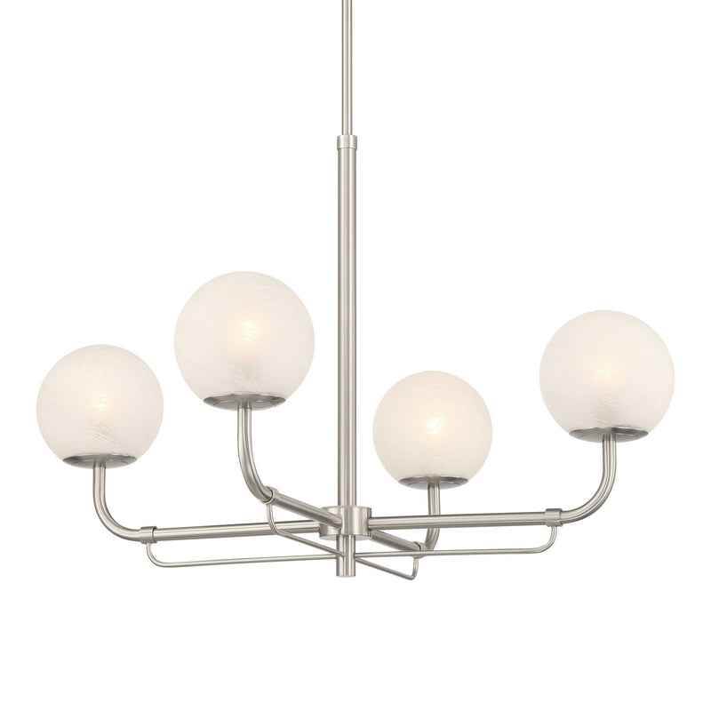 Four Light Chandelier<br /><span style="color:#4AB0CE;">Entrega: 4-10 dias en USA</span><br /><span style="color:#4AB0CE;font-size:60%;">PREGUNTE POR ENTREGA EN PANAMA</span><br />Collection: Whitehall<br />Finish: Brushed Nickel