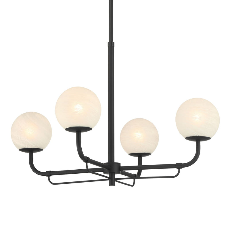 Four Light Chandelier<br /><span style="color:#4AB0CE;">Entrega: 4-10 dias en USA</span><br /><span style="color:#4AB0CE;font-size:60%;">PREGUNTE POR ENTREGA EN PANAMA</span><br />Collection: Whitehall<br />Finish: Dark Matte Black