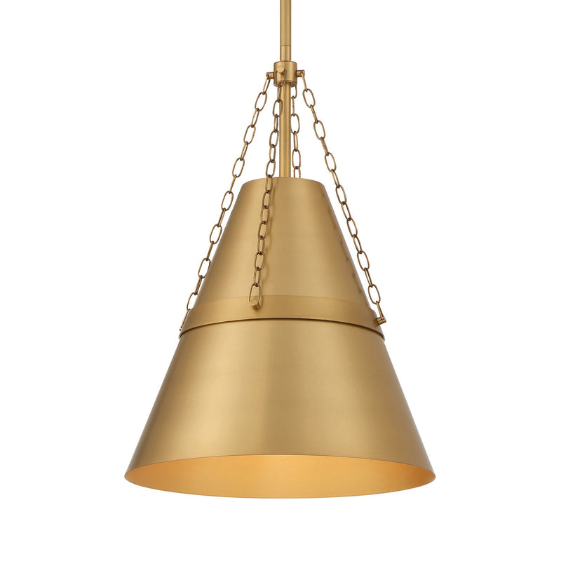 One Light Pendant<br /><span style="color:#4AB0CE;">Entrega: 4-10 dias en USA</span><br /><span style="color:#4AB0CE;font-size:60%;">PREGUNTE POR ENTREGA EN PANAMA</span><br />Collection: Springfield<br />Finish: Legacy Brass
