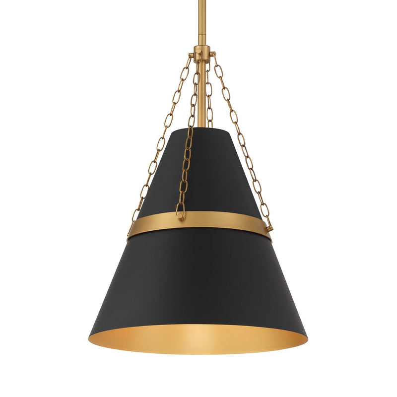 One Light Pendant<br /><span style="color:#4AB0CE;">Entrega: 4-5 semanas en USA</span><br /><span style="color:#4AB0CE;font-size:60%;">PREGUNTE POR ENTREGA EN PANAMA</span><br />Collection: Springfield<br />Finish: Dark Matte Black