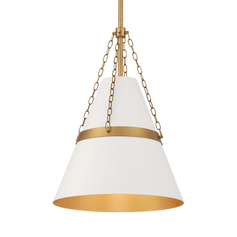 One Light Pendant<br /><span style="color:#4AB0CE;">Entrega: 4-10 dias en USA</span><br /><span style="color:#4AB0CE;font-size:60%;">PREGUNTE POR ENTREGA EN PANAMA</span><br />Collection: Springfield<br />Finish: Off White Cream